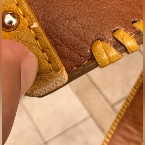 37” Purse/Bag strap - Brown & Tan Weave & Grommet Details - Picture 7 of 8